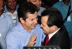 Adversrios na disputa, Silval Barbosa (PMDB) e Mauro Mendes (PSB) foram bastante cordiais em encontro no TRE