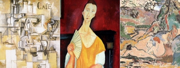 Detalhes das obras de Picasso, Modigliani e Matisse roubadas de museu em Paris.
