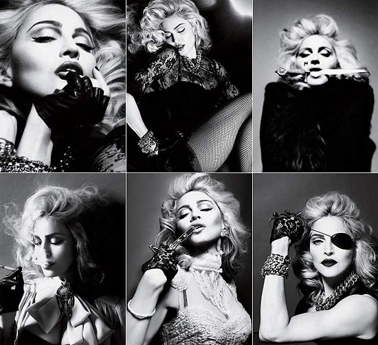 A cantora Madonna em ensaio publicado pela revista 