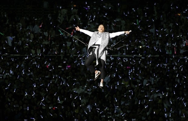 O cantor sul-coreano Psy, no show em que lanou 