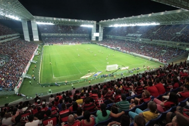 No ms passado, o Flamengo lotou a Arena Pantanal, em jogo contra o Gois