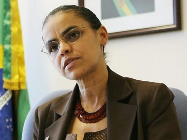 A ex-ministra Marina Silva na sede da Rede Sustentabilidade, em Braslia