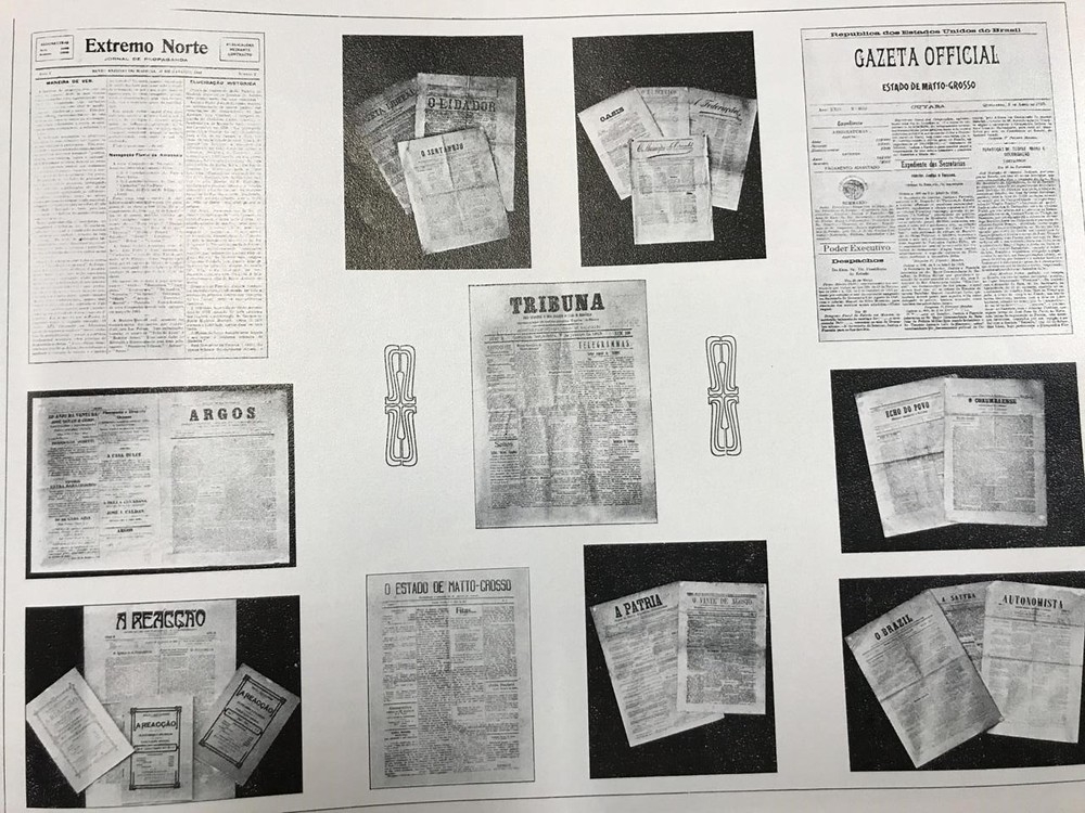 Jornais que circulavam em Cuiab  Foto: Reproduo/Arquivo Pblico