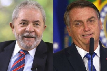 Os pr-candidatos a presidente Lula e Jair Bolsonaro, que tenta a reeleio