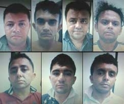 Polcia divulgou a foto dos presos na operao, realizada em parceria com policiais do Tocantins