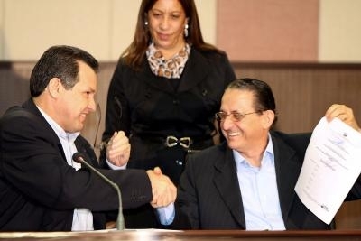 Governador Silval Barbosa e prefeito de Cuiab, Francisco Galindo, assinam convnio de infraestrutura para a Capital