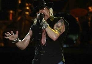 O vocalista Axl Rose durante show do Guns N