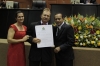 Valdir Salvalaggio recebe o ttulo das mos do Deputado Z Domingos