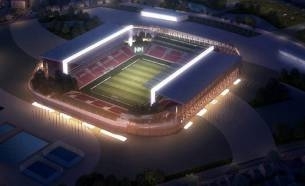 Maquete da Arena Pantanal, que ter capacidade para 43 mil torcedores; cotada para a Copa Amrica