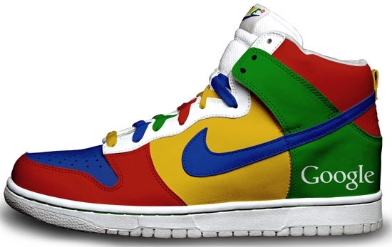 Modelo de tênis da marca Nike com temática do Google; calçados devem custar até R$ 415, segundo dizem sites