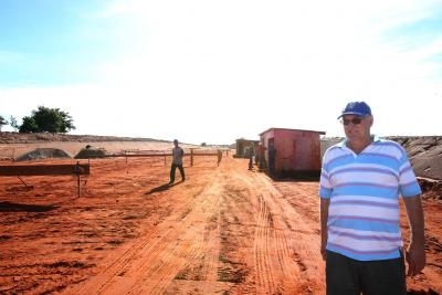 Canteiro de obras do terminal intermodal de Itiquira