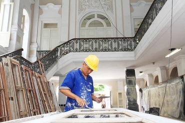 Em reforma do Pal�cio Guanabara, sede do governo do Rio, t�cnicos descobrem algumas preciosidades