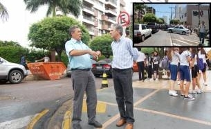 Ediv e Amorim discutem o caos no trnsito: secretrio sugere mudana do Colgio Mxi 