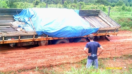 Atoleiro anual nas rodovias de Mato Grosso: chuvas