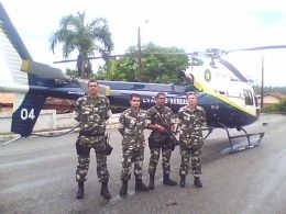 Helicoptero ficou trs dias no batalho de BG