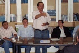 Z Domingos durante reunio do partido para definir se assumir cargo no governo Silval