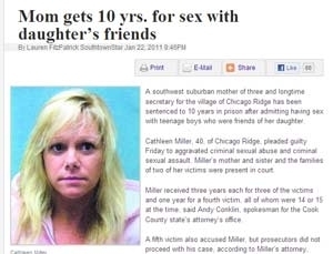 A americana Cathleen Miller admitiu ter tido relaes com garotos de 14 e 15 anos