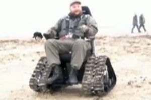 Jim Starr e sua cadeira especial