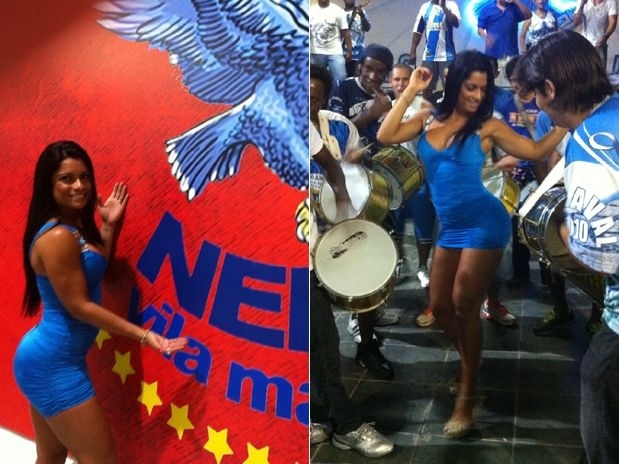 Dani Sperle samba com a bateria da Nen� de Vila Matilde