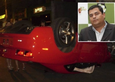 O empresrio Jonkel Magalhes, que capotou seu Camaro na Getlio Vargas 