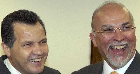 Governador Silval Barbosa (PMDB) e o novo ministro das Cidades, o deputado baiano Mrio Negromonte, do PP