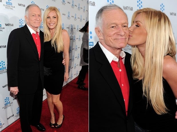 Aos 84 anos, fundador da Playboy pediu Crystal Harris em casamento