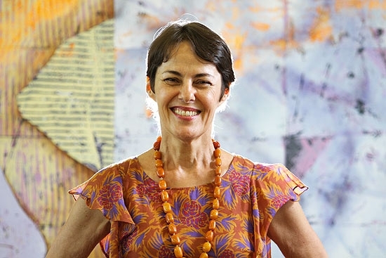 Ana de Hollanda durante a entrevista de hoje no Rio