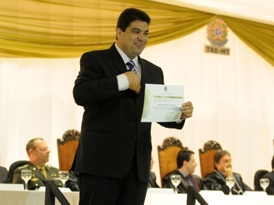 Cidinho ao ser diplomado suplente de Blairo Maggi.