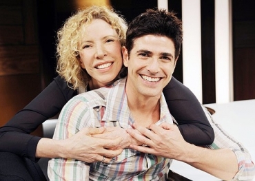 O ator Reynaldo Gianecchini, que negou ter tido um caso com ex-funcionrio, com a ex-mulher, Marlia Gabriela 