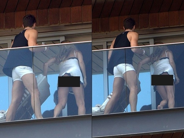 Uepa! E o vento levou a camisola de Danielle Winits...