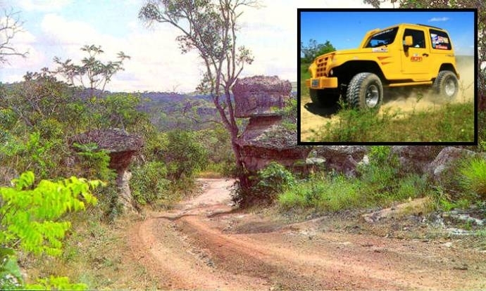 Trilha do local denominado Tope de Fita, onde o Troller (modelo no destaque) se acidentou