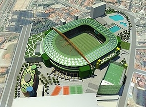 Maquete da arena, que  prevista para o final de 2012