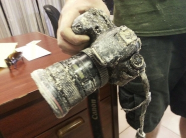 Cmera estava danificada, apesar de algumas imagens ainda estarem intactas no carto de memria