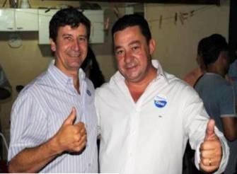Prefeito Wilson Francelino de Oliveira e o presidente da AL, deputado Mauro Savi