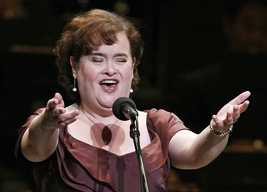 A cantora escocesa Susan Boyle, que voltou a liderar as paradas dos EUA e da Gr-Bretanha ao mesmo tempo