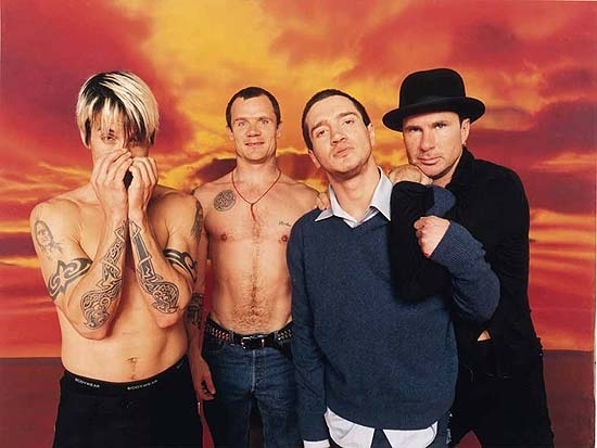 Os integrantes da banda americana Red Hot Chili Peppers, que se apresenta no festival Rock in Rio em 2011