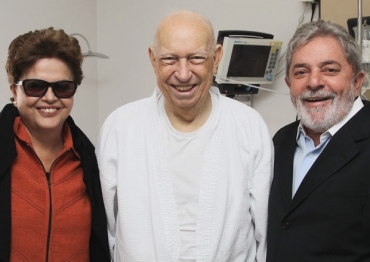Presidente Lula e a presidente eleita, Dilma Rousseff, visitam o vice-presidente Jos� Alencar no Hospital S�rio-Liban�s.
