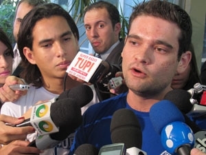 Augusto Chagas, presidente da UNE, aps reunio com ministro da Educao, Fernando Haddad, nesta quinta (11).