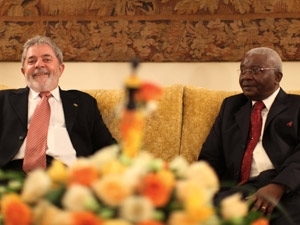 Lula participou de jantar com o presidente de Mo�ambique, Armando Guebuza 