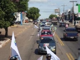 Carreata em Barra do Gar�as uniu os partidos da base aliada de Lula