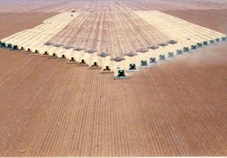 Colheita da soja e plantio do milho no municpio de Sorriso