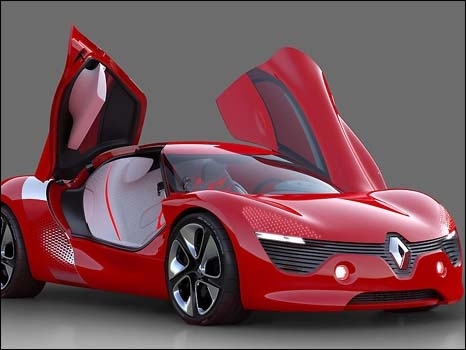 O carro-conceito de luxo da Renault, com ares de Ferrari, é elétrico.