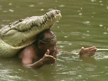 Chito e o crocodilo Pocho.