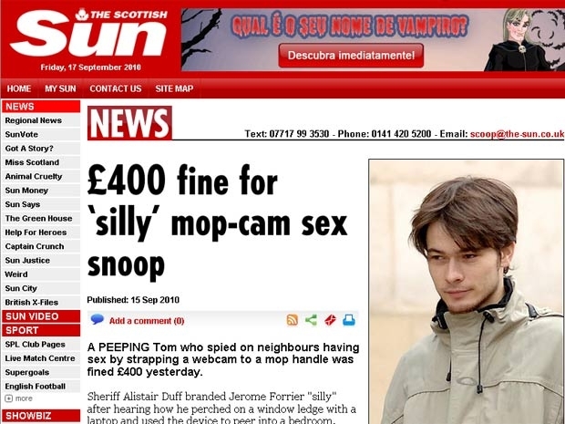 Jerome Forrier foi multado em 400 libras.