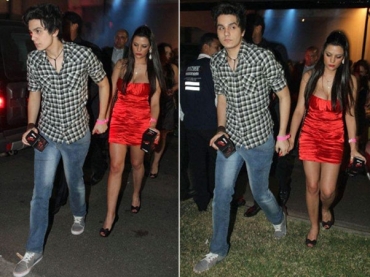 Luan Santana deixou a festa da premiao com participante de reality show