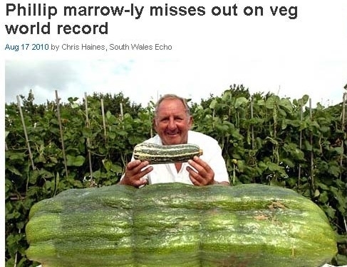 Phillip Vowles ficou a apenas 450 gramas do recorde.