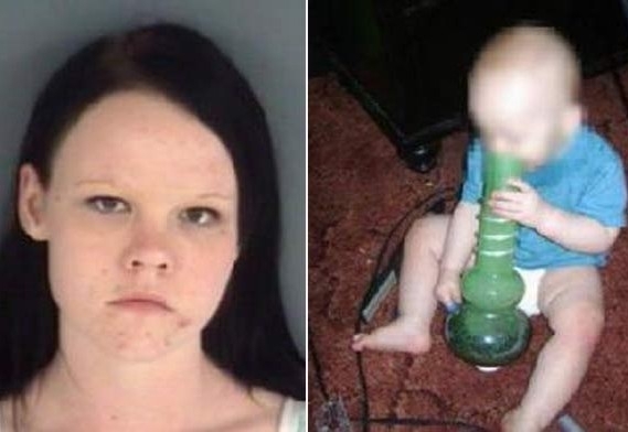 Rachel Stieringer fotografou o filho com um cachimbo de gua.