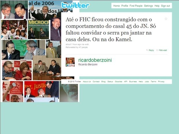 O ex-presidente do PT ironizou o comportamento dos apresentadores do Jornal Nacional