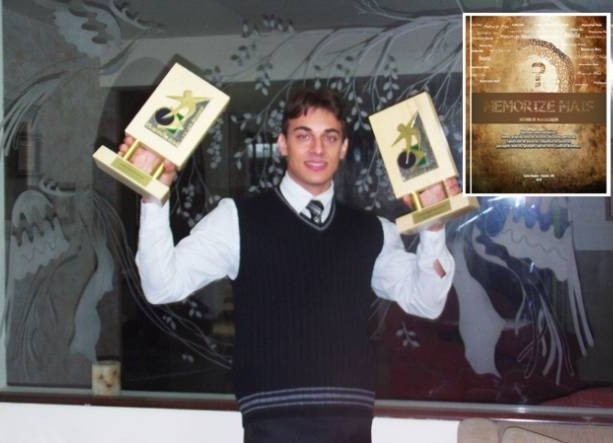 Carlos Gomes, 20, de Arenpolis, que  recordista em memorizao no Brasil