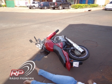  Colis�o envolveu motocicleta e caminhonete